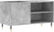 vidaXL - Platenkast - 85x38x48 - cm - bewerkt - hout - betongrijs
