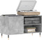 vidaXL - Platenkast - 85x38x48 - cm - bewerkt - hout - betongrijs