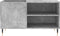 vidaXL - Platenkast - 85x38x48 - cm - bewerkt - hout - betongrijs