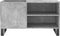vidaXL - Platenkast - 85x38x48 - cm - bewerkt - hout - betongrijs