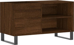 vidaXL - Platenkast - 85x38x48 - cm - bewerkt - hout - bruin - eikenkleur