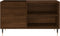 vidaXL - Platenkast - 85x38x48 - cm - bewerkt - hout - bruin - eikenkleur