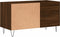 vidaXL - Platenkast - 85x38x48 - cm - bewerkt - hout - bruin - eikenkleur