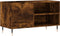 vidaXL - Platenkast - 85x38x48 - cm - bewerkt - hout - gerookt - eikenkleurig
