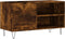 vidaXL - Platenkast - 85x38x48 - cm - bewerkt - hout - gerookt - eikenkleurig