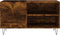 vidaXL - Platenkast - 85x38x48 - cm - bewerkt - hout - gerookt - eikenkleurig