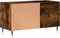 vidaXL - Platenkast - 85x38x48 - cm - bewerkt - hout - gerookt - eikenkleurig