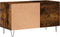 vidaXL - Platenkast - 85x38x48 - cm - bewerkt - hout - gerookt - eikenkleurig