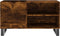 vidaXL - Platenkast - 85x38x48 - cm - bewerkt - hout - gerookt - eikenkleurig