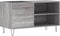 vidaXL - Platenkast - 85x38x48 - cm - bewerkt - hout - grijs - sonoma - eikenkleurig