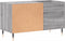 vidaXL - Platenkast - 85x38x48 - cm - bewerkt - hout - grijs - sonoma - eikenkleurig