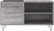 vidaXL - Platenkast - 85x38x48 - cm - bewerkt - hout - grijs - sonoma - eikenkleurig