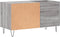 vidaXL - Platenkast - 85x38x48 - cm - bewerkt - hout - grijs - sonoma - eikenkleurig