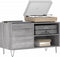 vidaXL - Platenkast - 85x38x48 - cm - bewerkt - hout - grijs - sonoma - eikenkleurig