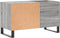 vidaXL - Platenkast - 85x38x48 - cm - bewerkt - hout - grijs - sonoma - eikenkleurig