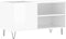 vidaXL - Platenkast - 85x38x48 - cm - bewerkt - hout - hoogglans - wit