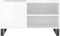 vidaXL - Platenkast - 85x38x48 - cm - bewerkt - hout - hoogglans - wit