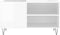 vidaXL - Platenkast - 85x38x48 - cm - bewerkt - hout - hoogglans - wit