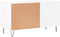 vidaXL - Platenkast - 85x38x48 - cm - bewerkt - hout - hoogglans - wit