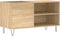 vidaXL - Platenkast - 85x38x48 - cm - bewerkt - hout - sonoma - eikenkleurig