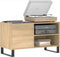 vidaXL - Platenkast - 85x38x48 - cm - bewerkt - hout - sonoma - eikenkleurig