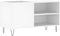 vidaXL - Platenkast - 85x38x48 - cm - bewerkt - hout - wit