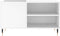 vidaXL - Platenkast - 85x38x48 - cm - bewerkt - hout - wit