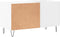 vidaXL - Platenkast - 85x38x48 - cm - bewerkt - hout - wit