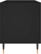 vidaXL - Platenkast - 85x38x48 - cm - bewerkt - hout - zwart