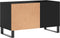vidaXL - Platenkast - 85x38x48 - cm - bewerkt - hout - zwart