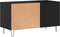 vidaXL - Platenkast - 85x38x48 - cm - bewerkt - hout - zwart
