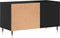 vidaXL - Platenkast - 85x38x48 - cm - bewerkt - hout - zwart