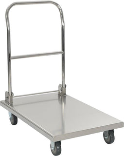 vidaXL - Platformwagen - 82x53x86 - cm - roestvrij - staal - zilverkleurig