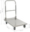 vidaXL - Platformwagen - 82x53x86 - cm - roestvrij - staal - zilverkleurig
