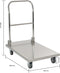 vidaXL - Platformwagen - 82x53x86 - cm - roestvrij - staal - zilverkleurig
