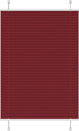 vidaXL - Plissé - rolgordijn - 100x150 - cm - stofbreedte - 99,4cm - bordeauxrood