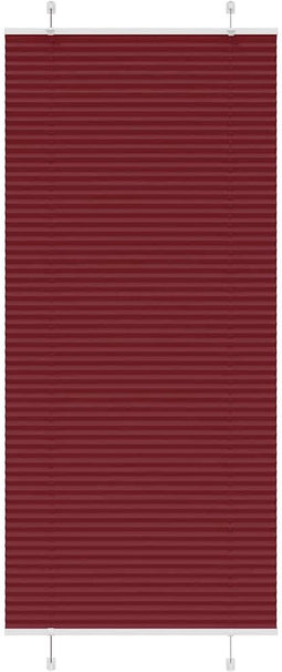 vidaXL - Plissé - rolgordijn - 100x200cm - stofbreedte - 99,4 - cm - bordeauxrood