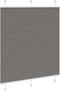 vidaXL - Plissé - rolgordijn - 115x150 - cm - stofbreedte - 114,4 - cm - antraciet