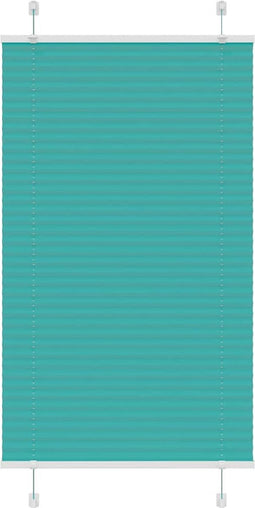 vidaXL - Plissé - rolgordijn - 70x100 - cm - stofbreedte - 69,4 - cm - petrol - groen
