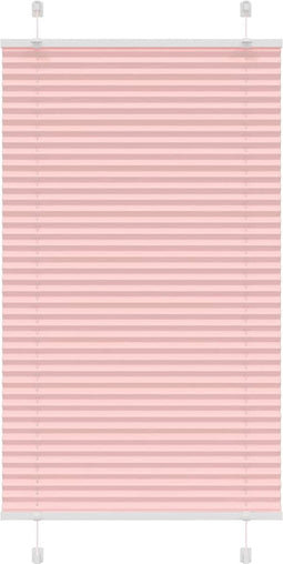 vidaXL - Plissé - rolgordijn - 75x100 - cm - stofbreedte - 74,4 - cm - polyester - roze