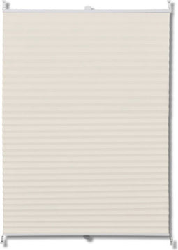 vidaXL - Plissé - rolgordijn - 90x125cm - creme