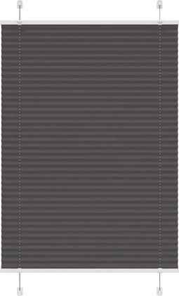vidaXL - Plissé - rolgordijn - 95x150 - cm - stofbreedte - 94,4 - cm - polyester - zwart