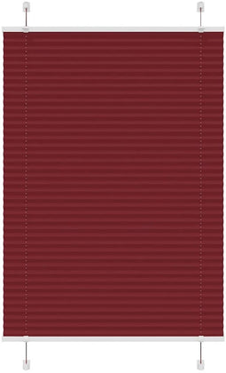 vidaXL - Plissé - rolgordijn - 95x150 - cm - stofbreedte - 94,4 - cm - bordeauxrood