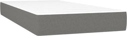 vidaXL - Pocketveringmatras - 100x200x20 - cm - stof - donkergrijs