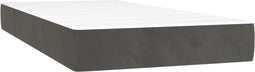vidaXL - Pocketveringmatras - 100x210x20 - cm - fluweel - donkergrijs