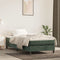 vidaXL - Pocketveringmatras - 100x220x20 - cm - fluweel - donkergroen