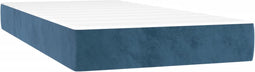 vidaXL - Pocketveringmatras - 120x190x20 - cm - fluweel - donkerblauw