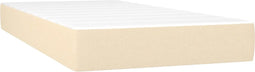 vidaXL - Pocketveringmatras - 120x190x20 - cm - stof - crèmekleurig