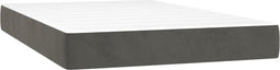 vidaXL - Pocketveringmatras - 120x200x20 - cm - fluweel - donkergrijs