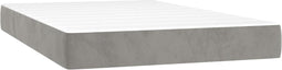 vidaXL - Pocketveringmatras - 120x200x20 - cm - fluweel - lichtgrijs